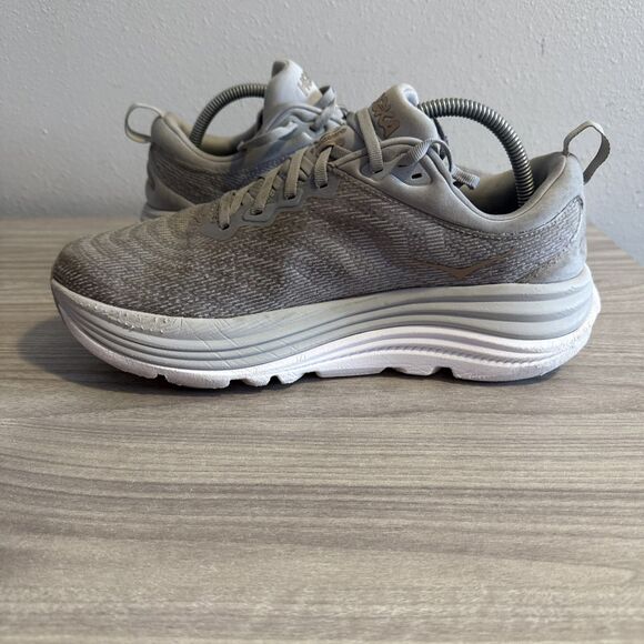 Hoka Gaviota 5 Wide Womens Sz 10.5 D Harbor Mist Rose Gold Road Running Shoes - Picture 9 of 11